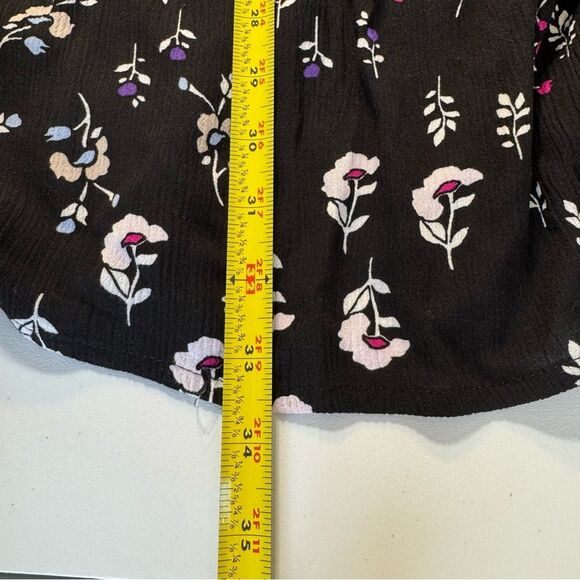 Plus Size Tunic Top Blouse Shirt Size Crochet Trim Y Neck Dark Floral 18-20 1X - Picture 11 of 12